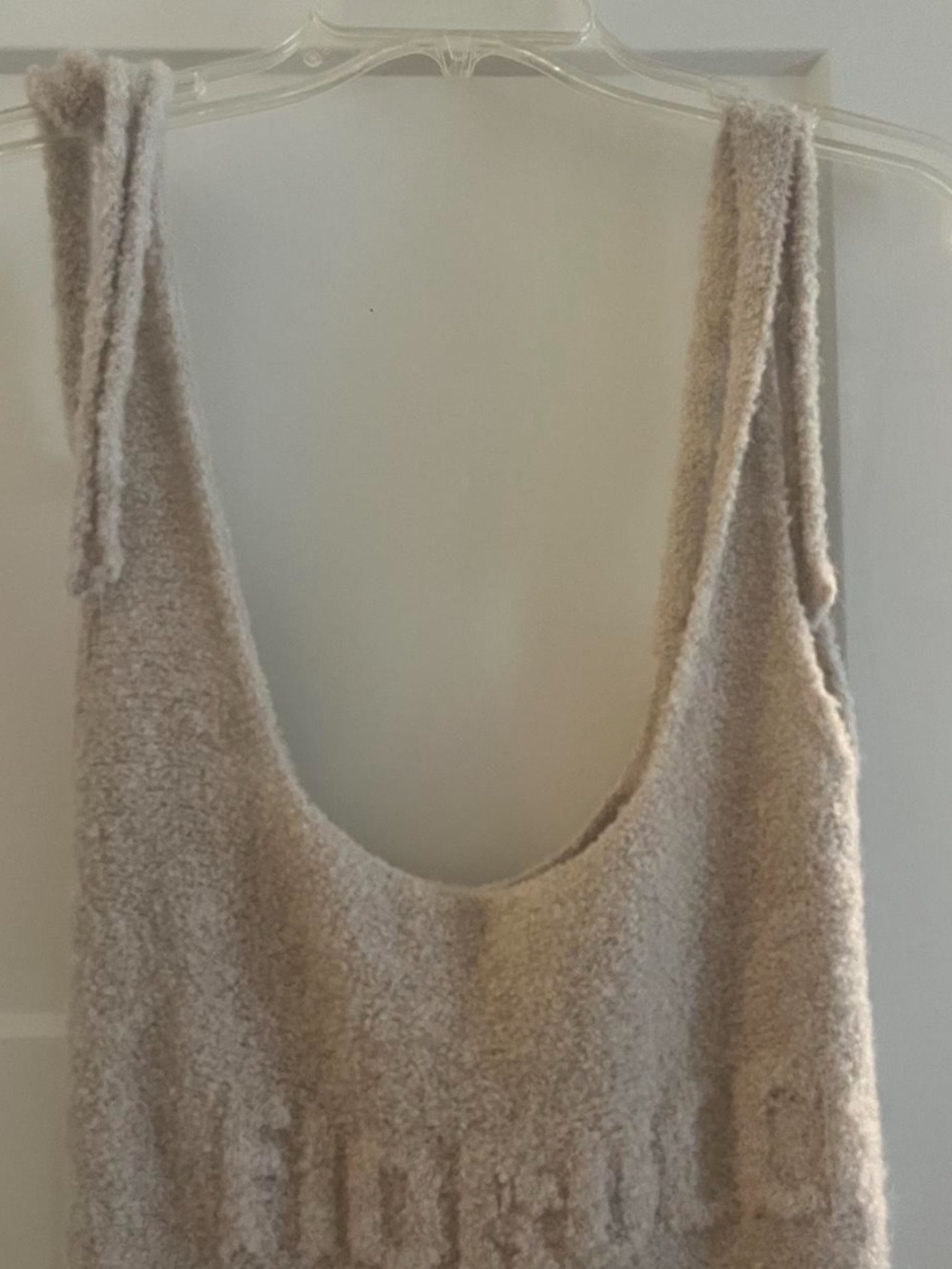 Fiorucci Cream Fuzzy Knit dress